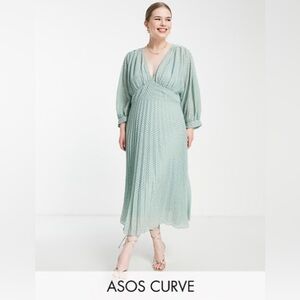 ASOS Curve Mint Green Maxi Dress